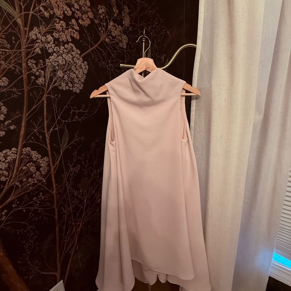 Reiss High Low Sleeveless Cream Dress